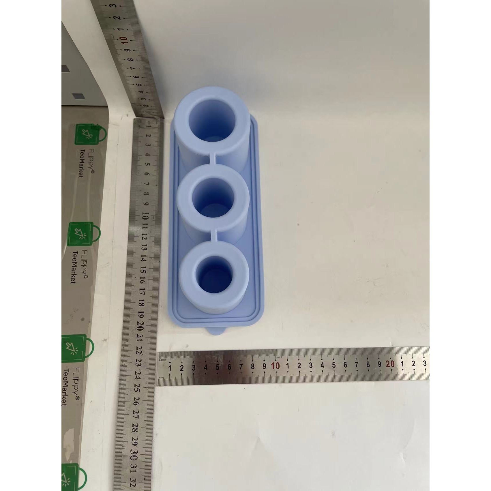 Forma pentru Gheata, din Silicon, cuburi de gheata, forme rotunde, inghetare rapida, 20.7 x 8.4 x 6.5 cm Albastru [2]