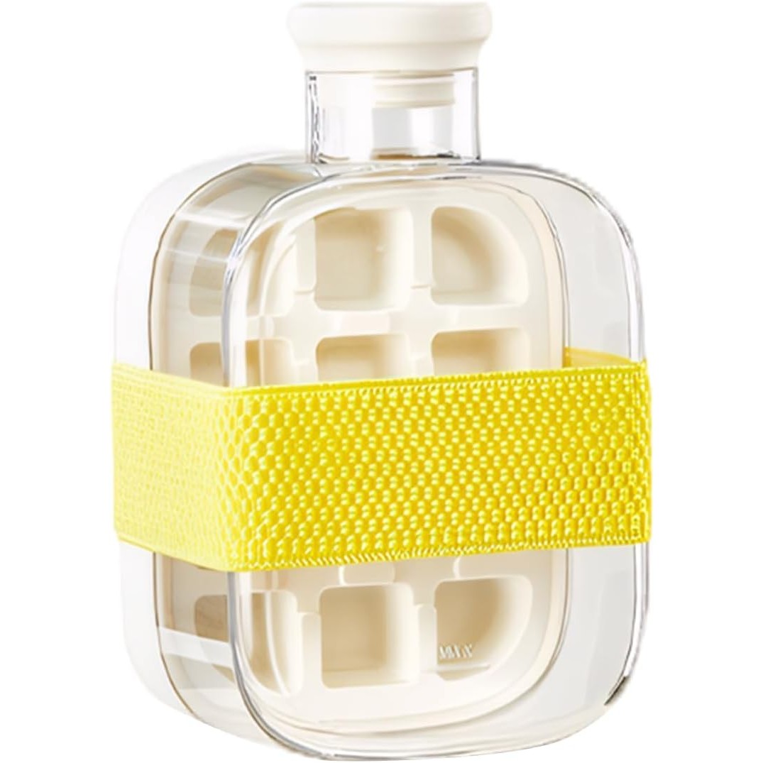 Forme cuburi de gheata - Forma de Gheata, 2in1, Tip Sticla cu Pai, 500 ml, 12 Cuburi, 16.3 x 10.8 x 8 cm, Alb