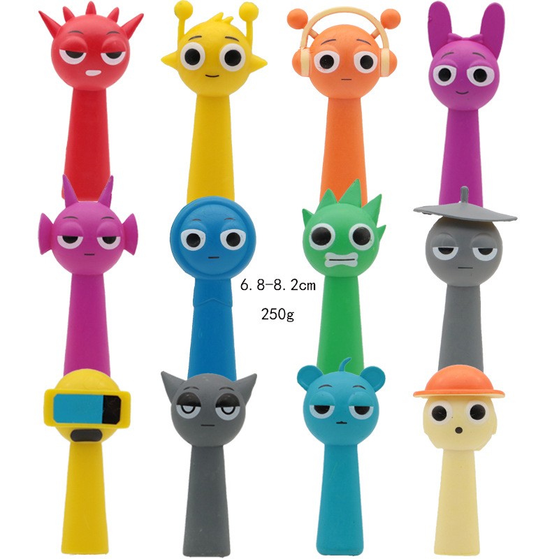 Mini Figurina Sprunki, MisteryBox, 6 Personaje Diverse de Colectionat, 7.3 - 9 cm, Multicolor [7]