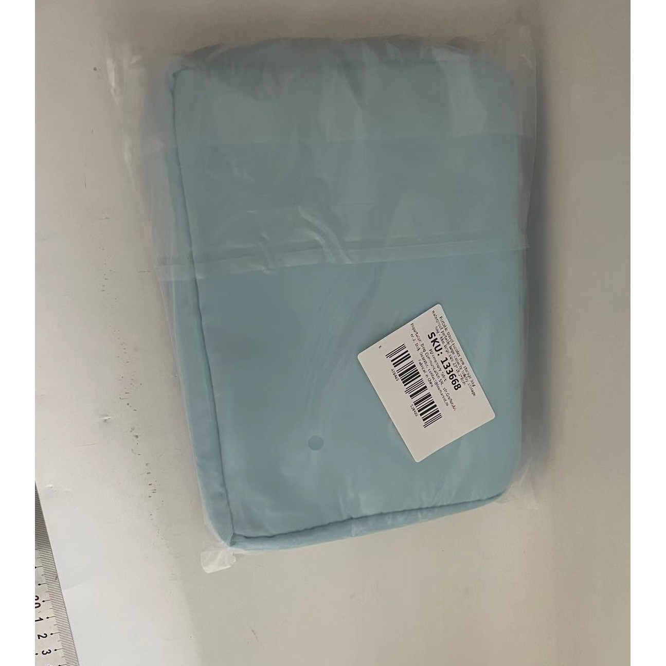 Geanta de Calatorie, pentru Cosmetice si Articole de Toaleta, Material Impermeabil, 2 in 1, Portfard Interior Detasabil, 23 x 16 x 8 cm, Albastru [3]