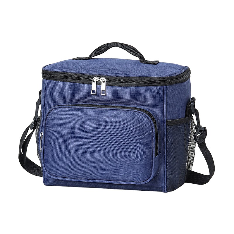 Genti Termoizolante Mancare - Geanta pentru Pranz, Multifunctionala, Compartimentata, 2 Tipuri de Manere, Impermeabila, 26x24x17 cm, Albastru