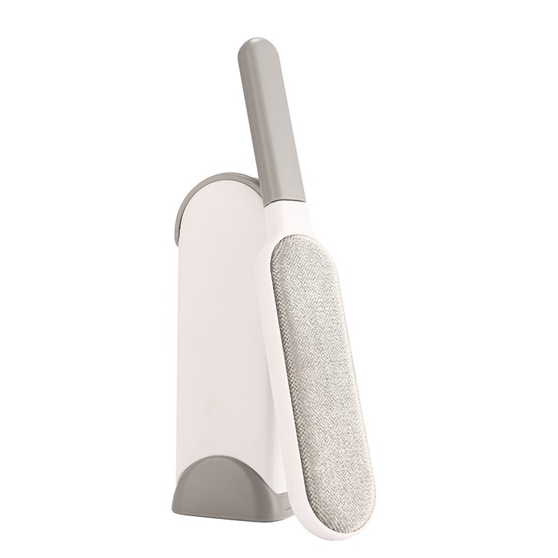Accesorii Ingrijire Casa - Perie Electrostatica, Pentru Curatarea Parului de pe Haine si Tapiterii, 2 Fete, Autocuratare, 33 x 7.5 cm, Gri