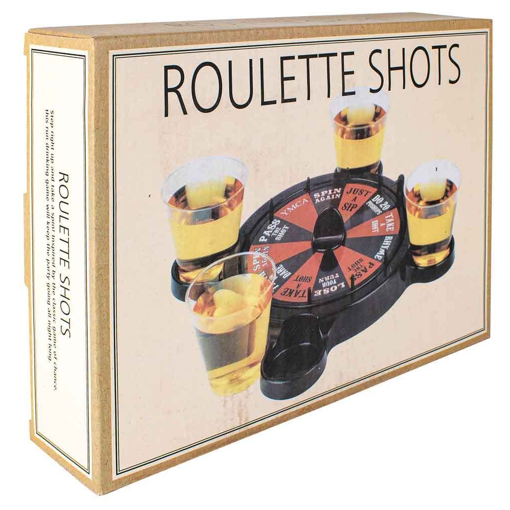 Joc de Baut Ruleta cu Pahare de Shot 15 x 16.5 cm, Rosu/Negru [4]