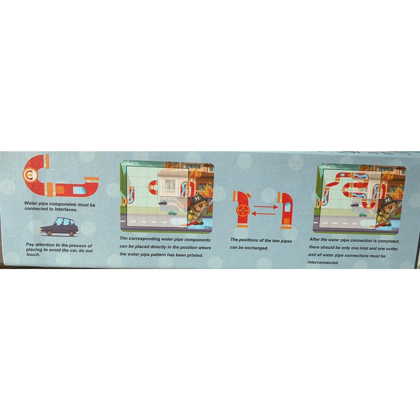 Joc educativ magnetic de interconectare, micul pompier, 15 nivele, 9 carti, pentru copii, +3 ani, multicolor [2]