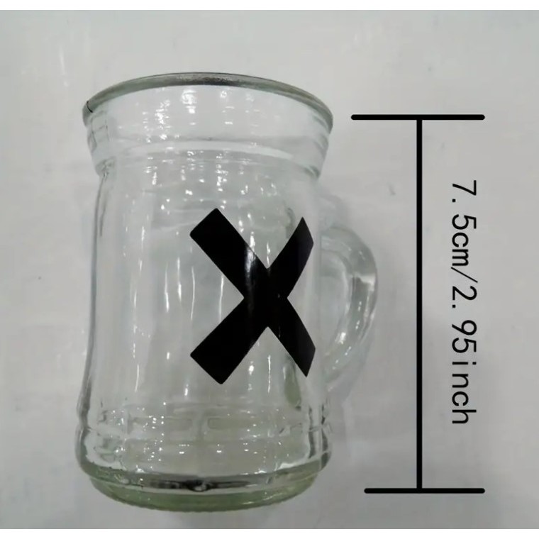 Joc X si O cu Mini Halbe din Sticla, 25 x 25 cm, pentru Petreceri, Decor, Cadouri, Transparent [6]