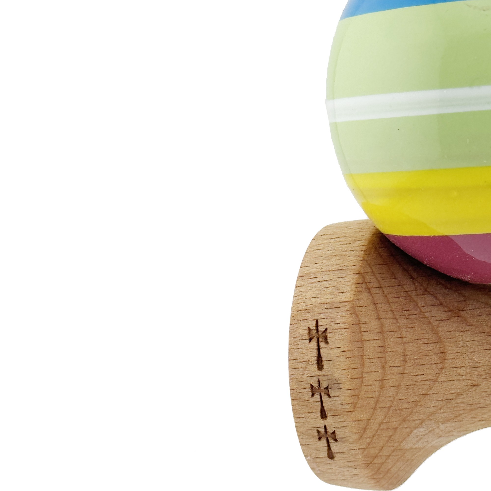 Kendama X SPECTRUM Originala, Profesionala, Big Cups V2, Super Sticky Legendary Cupe Mari, Rulment Metalic cu Ata 55 cm, Multicolor [6]