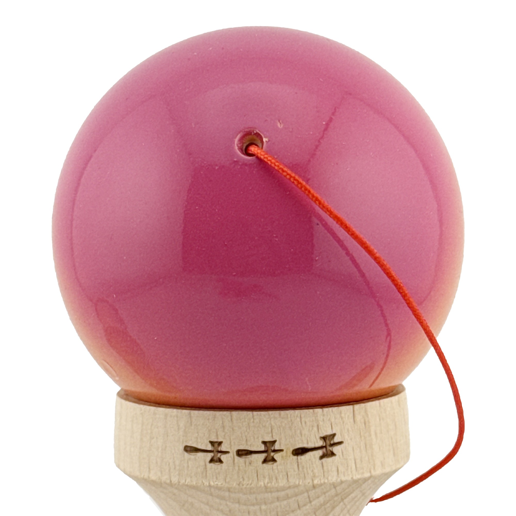 Kendama X Originala, Profesionala, Big Cups V2, Super Sticky Cupe Mari, Rulment Metalic cu Ata 55 cm, Roz/Portocaliu/Galben [7]