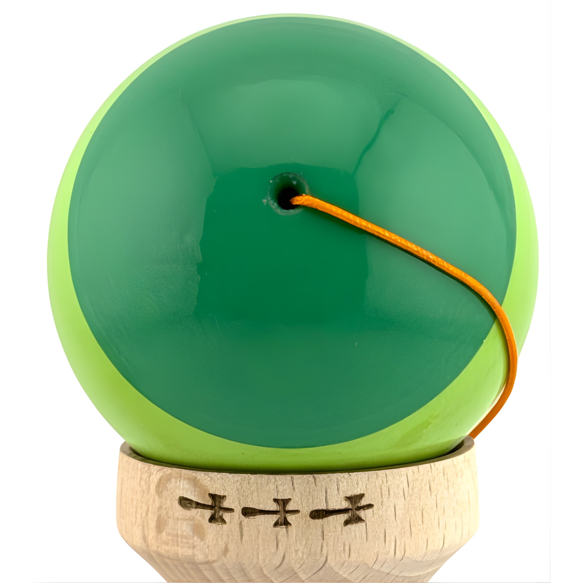 Kendama X Originala, Profesionala, Big Cups V2, Super Sticky Legendary Cupe Mari, Rulment Metalic cu Ata 55 cm, Verde Mix [7]