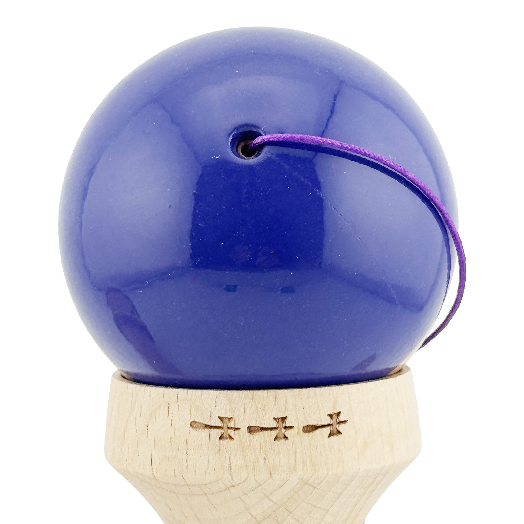 Kendama X Originala RAINBOW, Profesionala, Cupe Mari KING SIZE V3, Super Sticky, Gaura in Baza, Rulment Metalic, din lemn 18 cm, Ata 55 cm, Violet/Maro [8]