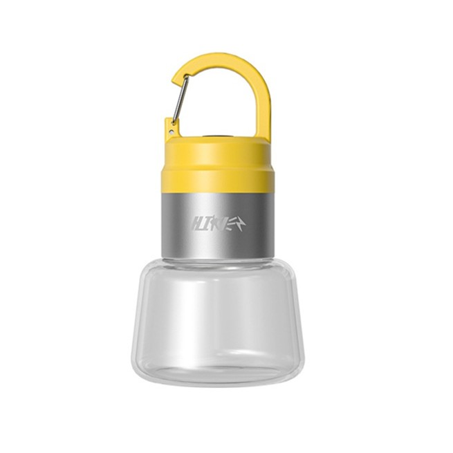 Lampa Portabila, de Voiaj/Camping, Incarcare USB, IPX5, LED RGB, din ABS, 300 mAh, 10 x 5.5 x 5.5 cm, Galben [1]