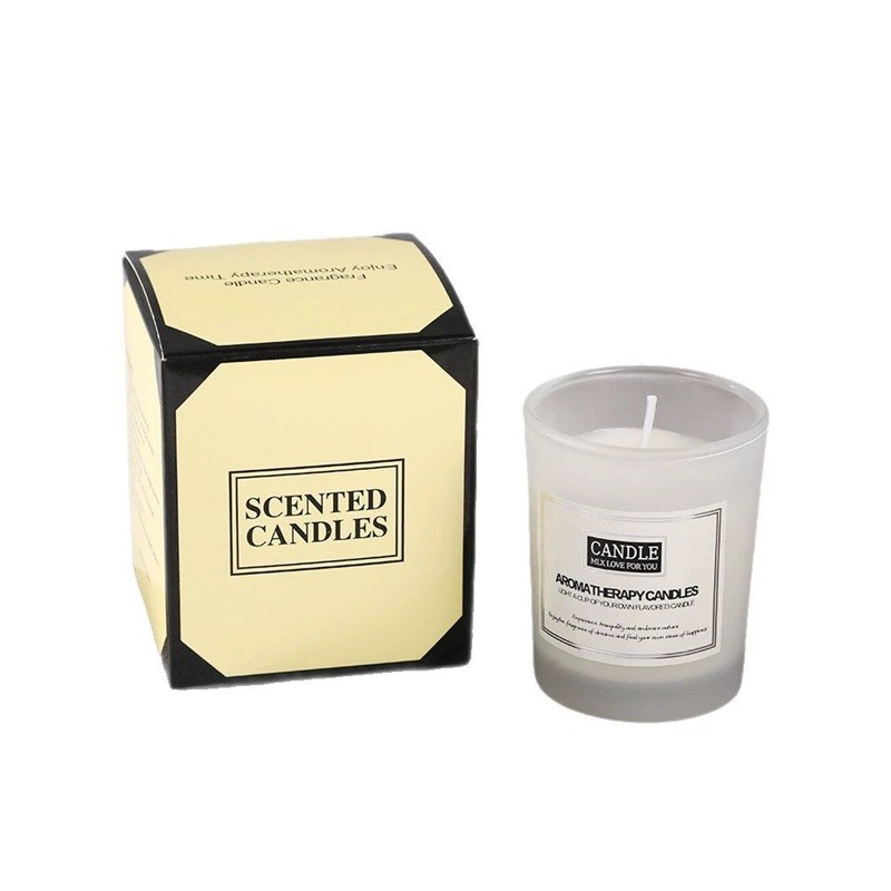 Lumanari - Lumanare Parfumata, Model Borcan Translucid, 6.2 x 5.2 cm, Aroma de Frezie si Pere, Alb