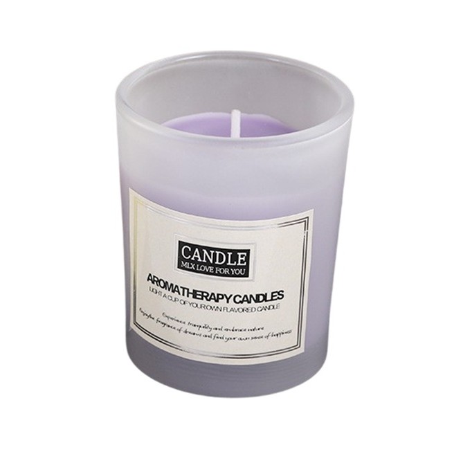 Lumanare Parfumata, Model Borcan Translucid, 6.2 x 5.2 cm, Aroma de Lavanda, Mov [1]