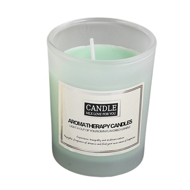 Lumanare Parfumata, Model Borcan Translucid, 6.2 x 5.2 cm, Aroma de Cedru, Verde [1]