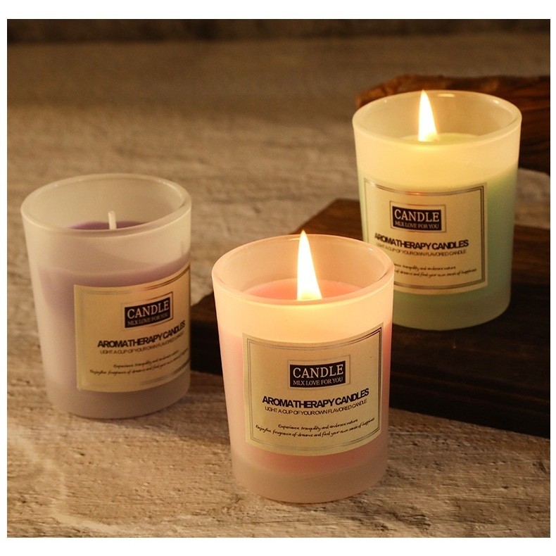 Lumanare Parfumata, Model Borcan Translucid, 6.2 x 5.2 cm, Aroma de Lemn de Santal, Negru [1]