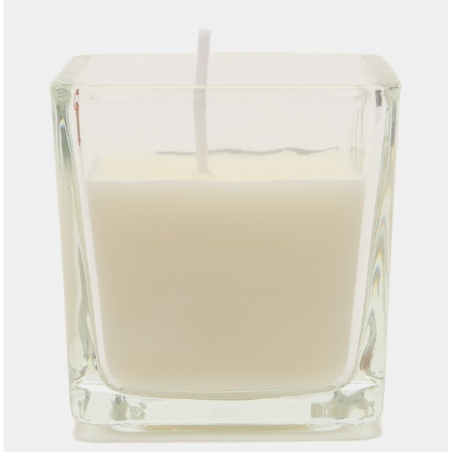 Lumanare Parfumata, Model Pahar Transparent, cu Ulei Esential, 4.8 x 5.4 x 5.5 cm, Aroma de Iasomie, Alb [2]