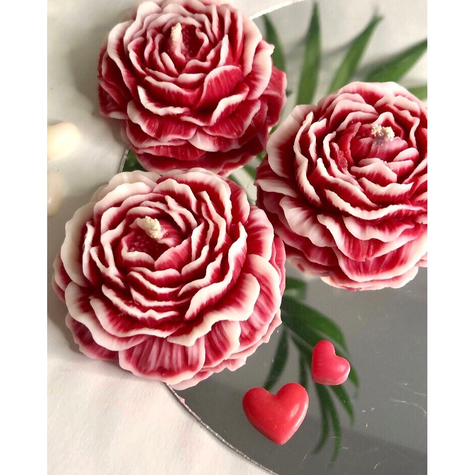 Lumanare Parfumata, Model Trandafir, Ardere 10h, 70 g, 7.5 x 3.5 cm, Parfum de Trandafir, Rosu [2]