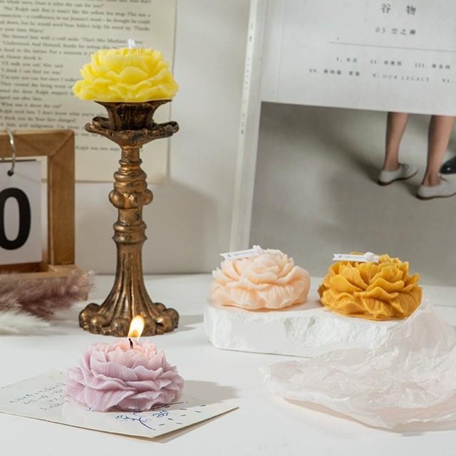 Lumanare Parfumata, Model Trandafir, Ardere 10h, 70 g, 7.5 x 3.5 cm, Parfum de Trandafir, Rosu [5]