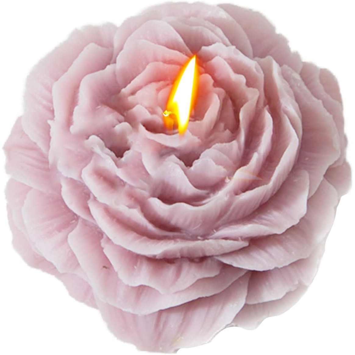 Lumanari - Lumanare Parfumata, Model Trandafir, Ardere 10h, 70 g, 7.5 x 3.5 cm, Parfum de Lavanda, Lila