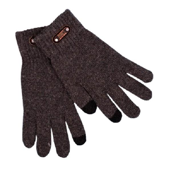 Perne Voiaj, Paturi si Textile - Manusi de Barbat, Model Tricotat, Functie Touchscreen (ecran tactil), Material Acril, Manseta Elastica, Interior Catifelat, Marime Universala, Gri