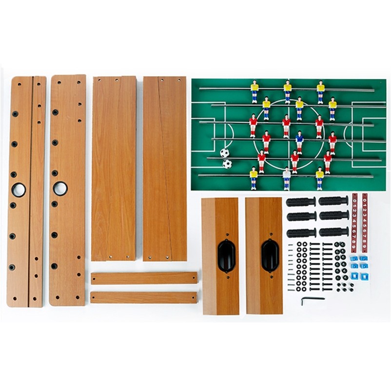 Masa de fotbal cu teren si 18 jucatori cu tablou pentru scor, din metal, lemn si ABS, cu Picioare, 69 x 34 x 65 cm, pentru copii si adulti [3]