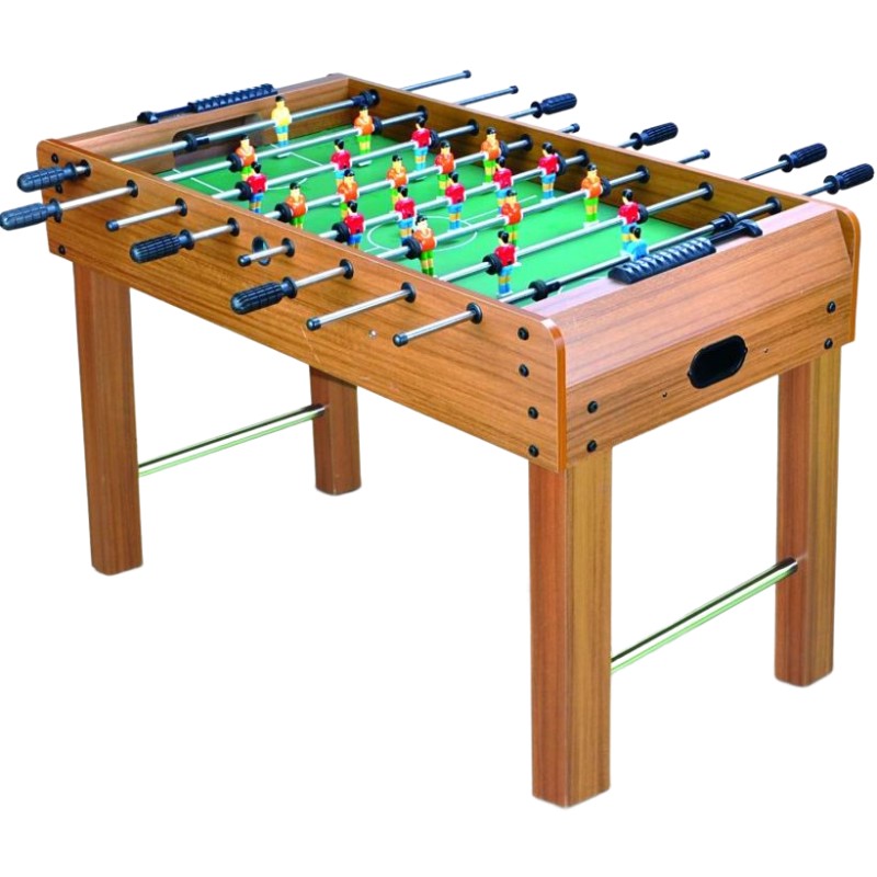 Jocuri de societate - Masa de Fotbal cu Teren si 21 Jucatori 8 Manere, cu Tablou pentru Scor, din Metal, Lemn si ABS, 120 x 61.5 x 81 cm, cu Picioare, pentru copii/adulti