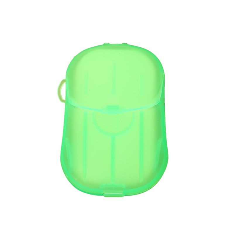 Mini Cutie de Sapun din Hartie, de Unica Folosinta, Portabila, Potrivit pentru Calatorii, 20 buc, Verde [7]