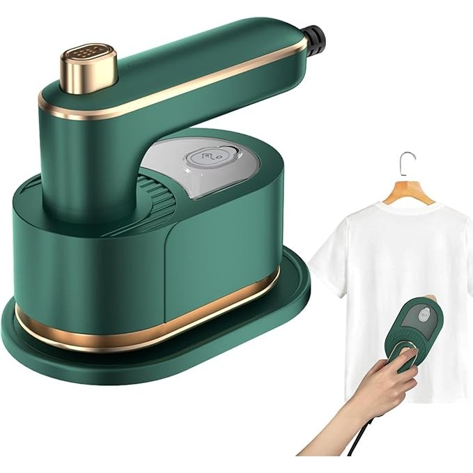 Mini Fier de Calcat, Pliabil si Portabil, Calcare Verticala/Orizonala, cu Abur, 50 ml, 40W, 10.5 x 12 cm, Verde [3]