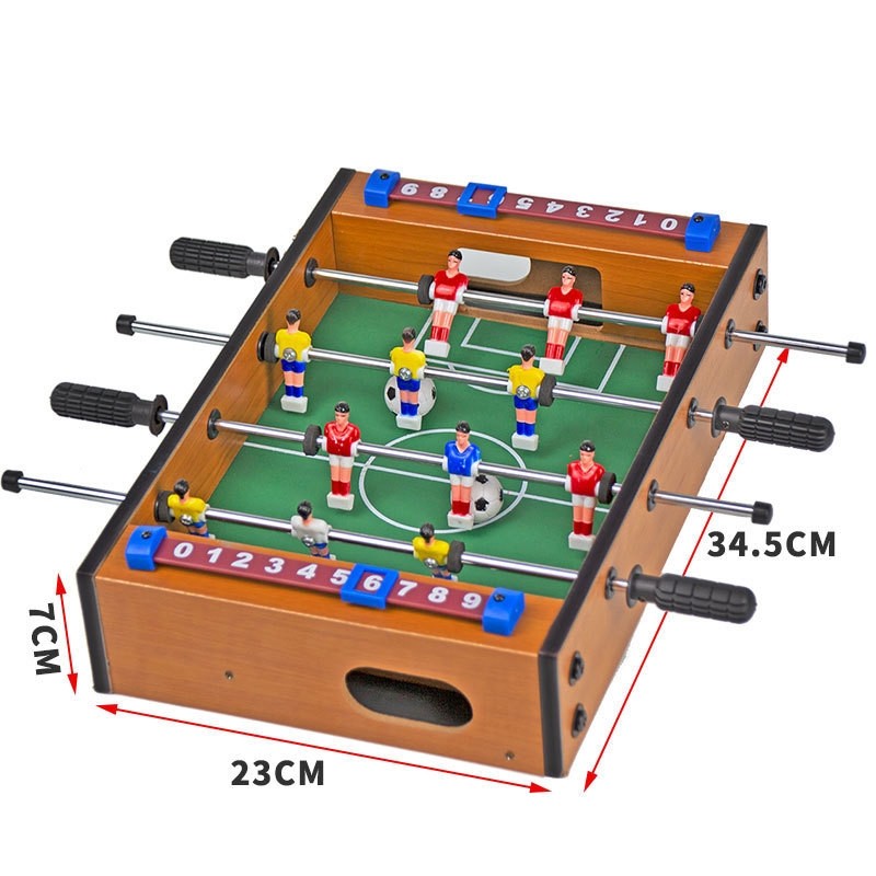 Mini Masa de Fotbal cu Teren si 12 Jucatori 4 Manere, cu Tablou pentru Scor, din Metal, Lemn si ABS, 34.5 x 23 x 7 cm, pentru copii/adulti [3]