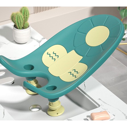 Suport de Baie Bebelusi, 0-12 luni, Montare pe Chiuveta/Lavoar/Cada, Ventuze Antiderapante cu Intaltime Reglabila, 50 x 24 x 12.5 cm, Verde [5]