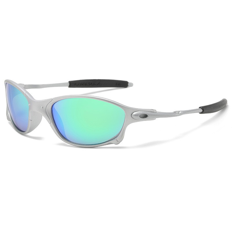 Ochelari de Protecţie - Ochelari de Soare, pentru Sportivi, Polarizati, UV400, din Metal si ABS, 14.8 x 14.6 x 1.9 cm, Gri