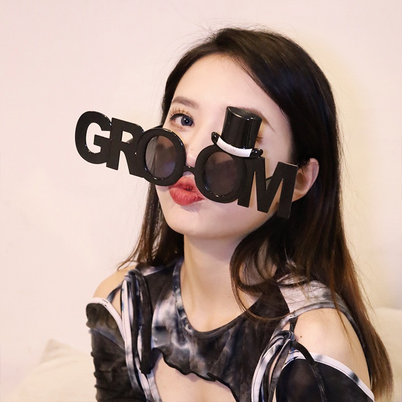 Ochelarii Decorativi, Tema Nunta, Model Groom (Ginere), din Plastic, Negru [5]