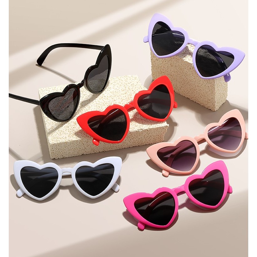 Ochelari in Forma de Inima, pentru Petrecerea Burlacitelor, Tematica Nunta, Protectie Soare, 14.7x4.9x14.2 cm, Alb [3]