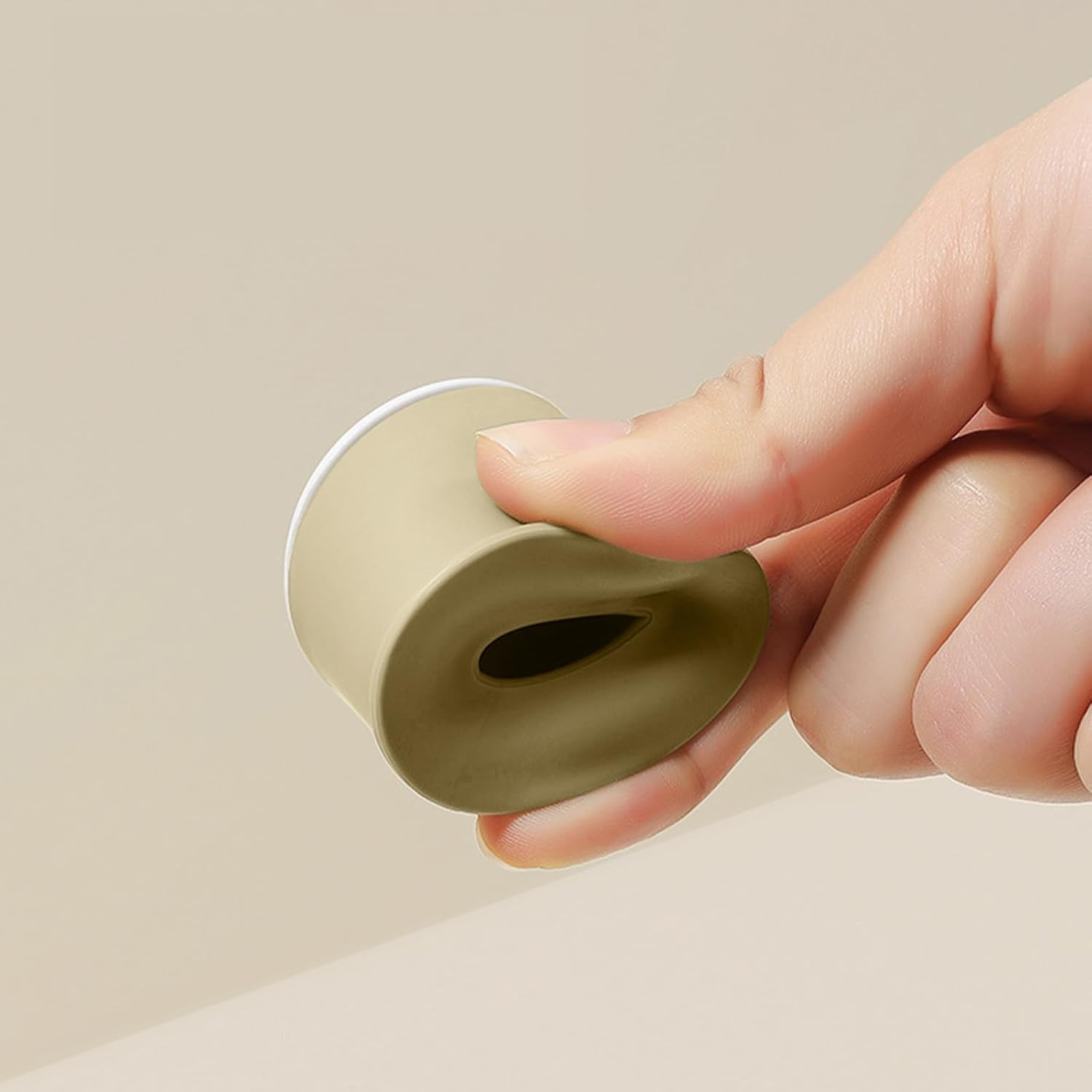 Opritor de Usa, din Silicon, Model Magicial, cu Prindere de Perete, Anti-Coliziune, 4x 8.5 cm, Galben [1]