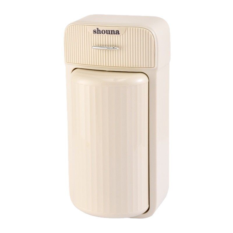 Accesorii Machiaj si Trimmere - Organizator Baie, 4 Compartimente si 1 Sertar, Rotire 360 Grade, din PP+PET, 27.5 x 16 x 11 cm, Crem