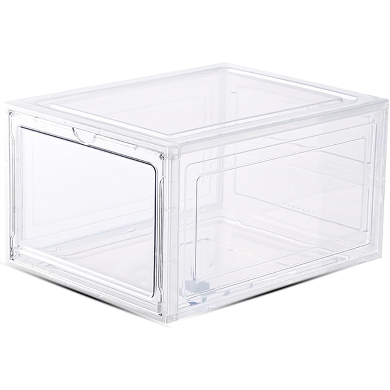Organizator de Pantofi, din PP+ABS, Usa Frontala Magnetica, Rezistenta la Praf, Anti-Oxidare, Utilizare Multipla, 36 x 28 x 21 cm, Transparent [1]