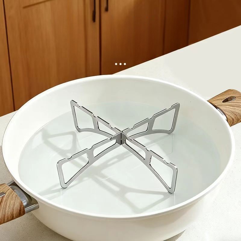 Suport pentru Gatit la Abur, din Otel Inoxidabil, 12 x 3 cm, Argintiu [3]