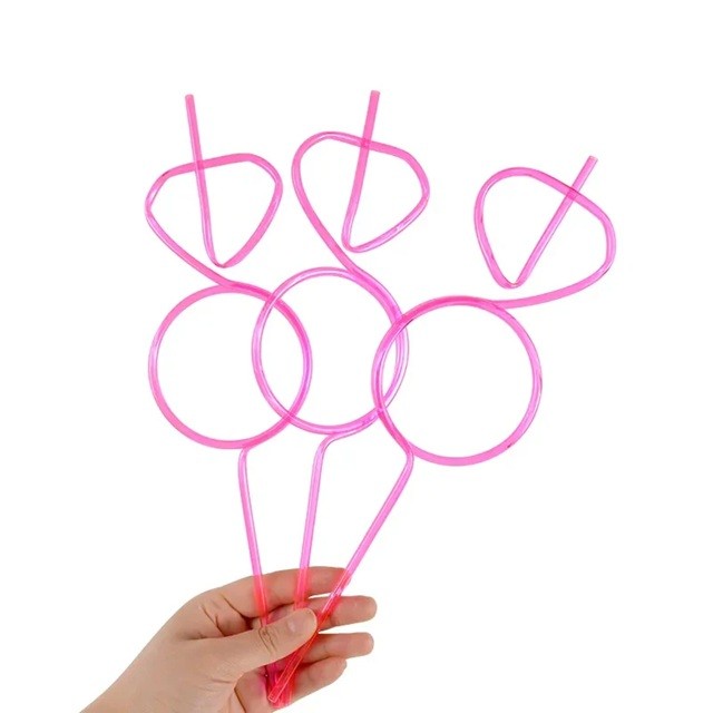 Pai de Plastic, Model Inel cu Diamant, Tematica Nunta, Diametru 0.5 cm, Roz/Alb [2]