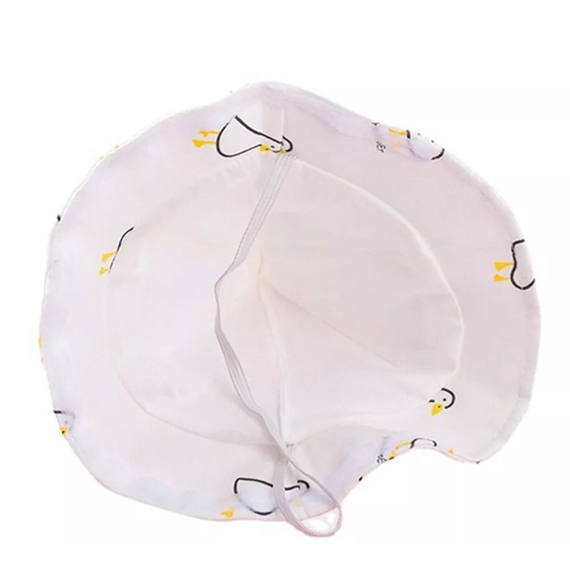 Palarie de Protectie pentru Bebelusi, Model Ratuste, Pescareasca, de Primavara si Toamna, cu Masca si Fermoar, 45 cm, pentru 3-6 Luni, Alb [5]