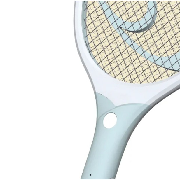 Paleta Electrica pentru Tantari, Muste sau Insecte LED, Reincarcabila, Incarcare USB, Plastic, Casa si Gradina, Anti-insecte, Alb-Albastru [13]