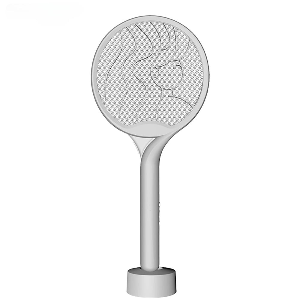 Paleta Electrica pentru Tantari, Muste si Tantari 2in1, Reincarcabila, Incarcare USB, 2600V, Plastic, Casa si Gradina, Anti-insecte, Stand, 23x51 cm, Gri [5]