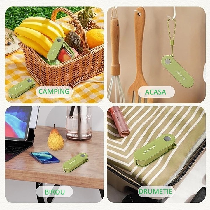 Peeler pentru Legume si Fructe, 3.6 x 9.1 cm, Multifunctional, Curatator Pliabil, din ABS si Otel Inoxidabil, Verde [4]