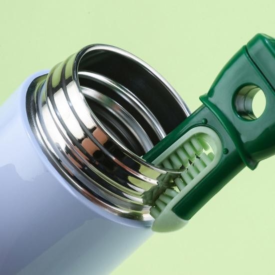 Perie 5 in 1 de Curatat Pahare, Cani, Sticle, cu Maner Lung, Accesorii pentru Spalarea Paielor si Capacelor, Usor de Agatat, 36x7x7cm, Verde-Alb [6]