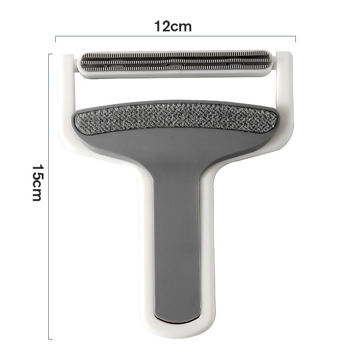 Perie de Indepartarea a Parului si Scamelor, 12 x 15 cm, Maner Confortabil, Alb/Gri [6]