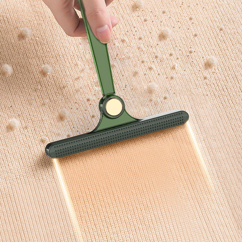 Perie de Indepartare a Scamelor, pentru Haine si Par de Animale, cu Doua Fete, Manual, Multifunctional, 12x14.5 cm, Accesoriu pentru Casa, Verde [10]