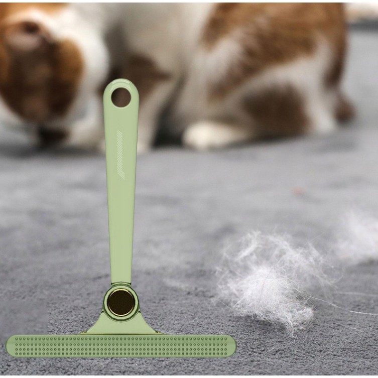 Perie de Indepartare a Scamelor, pentru Haine si Par de Animale, cu Doua Fete, Manual, Multifunctional, 12x14.5 cm, Accesoriu pentru Casa, Verde [11]