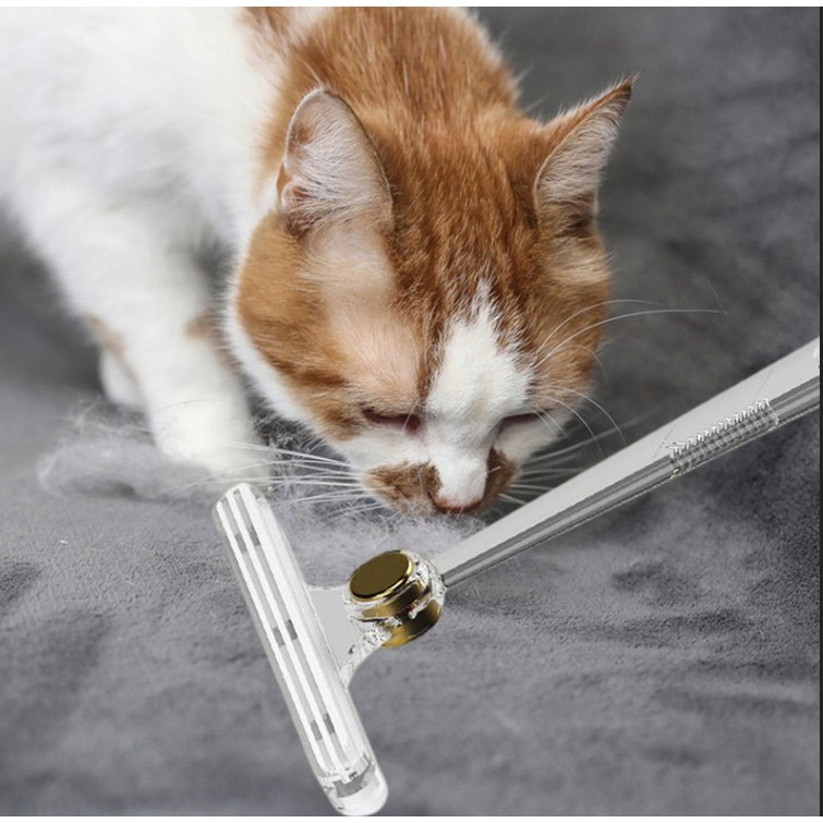 Perie de Indepartare a Scamelor, pentru Haine si Par de Animale, cu Doua Fete, Manual, Multifunctional, 12x14.5 cm, Accesoriu pentru Casa, Alb [6]