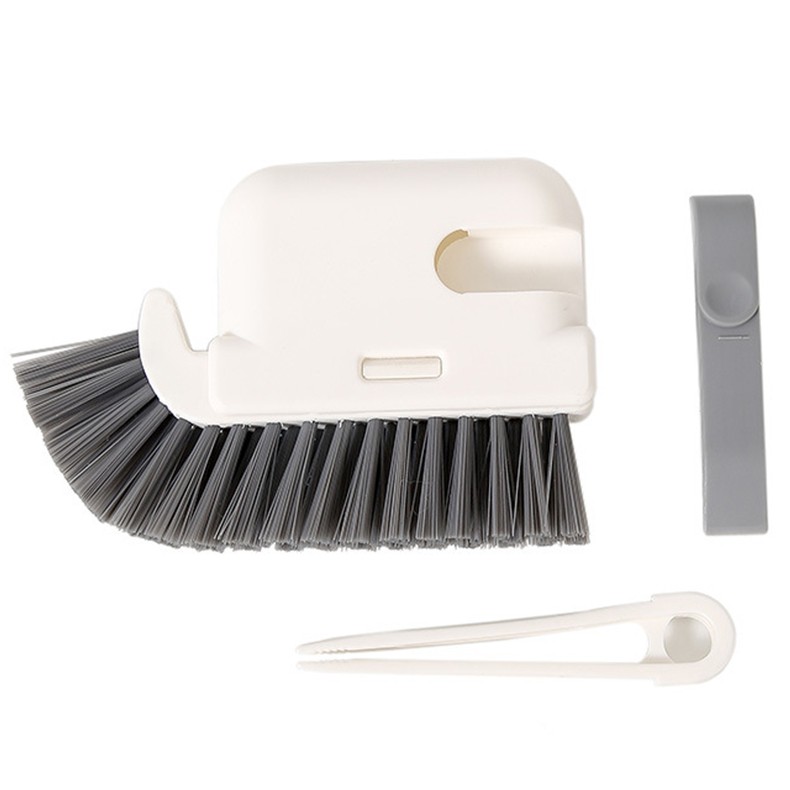 Perie Multifunctionala 3 in 1 de Curatare, pentru Bucatarie, Vesela, Geamuri, Cap Detasabil, 9x15x2.5 cm, Gri [2]