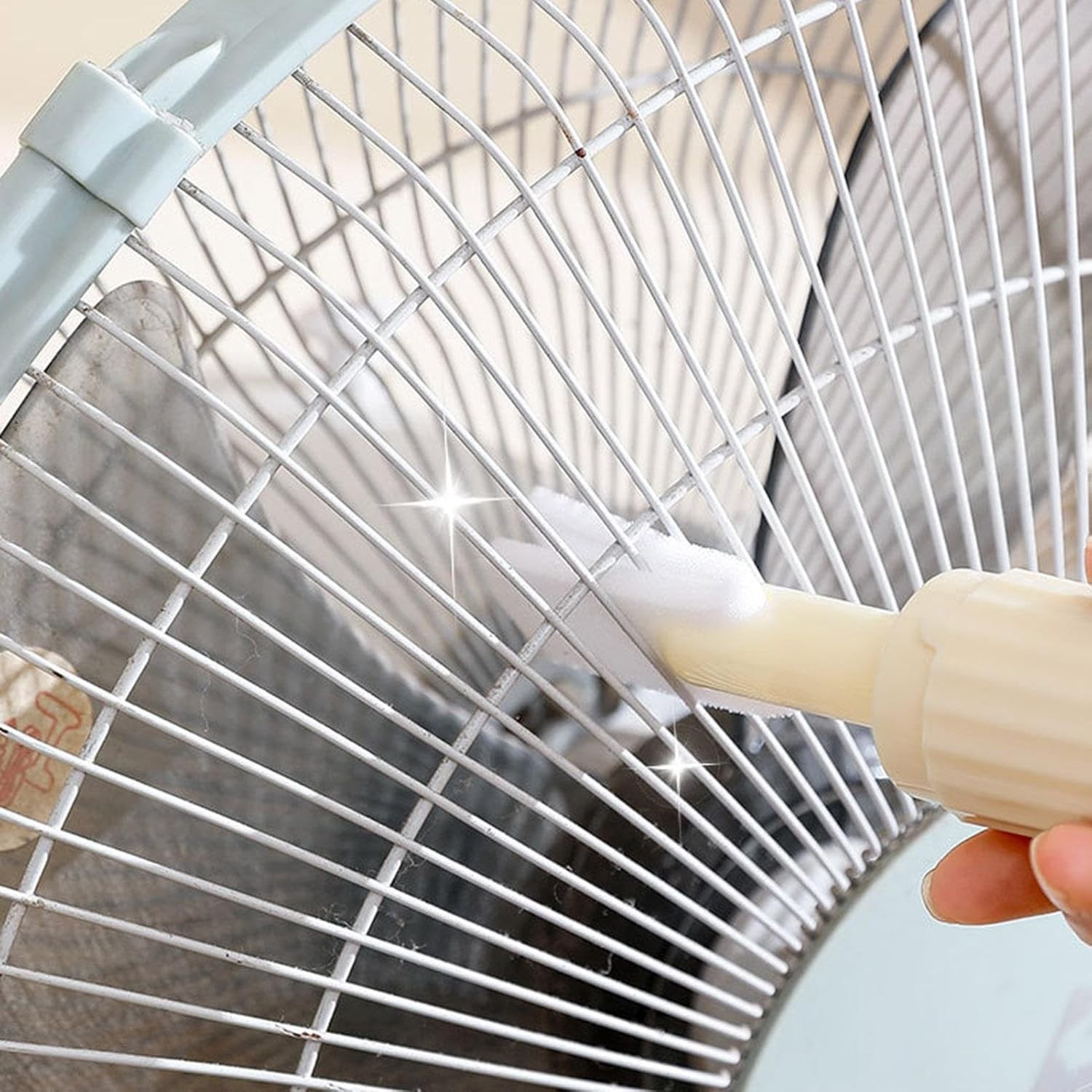 Perie Multifunctionala 2in1, de Curatare a Prafului, 38 x 11 cm, Perie si Burete, Crem [3]