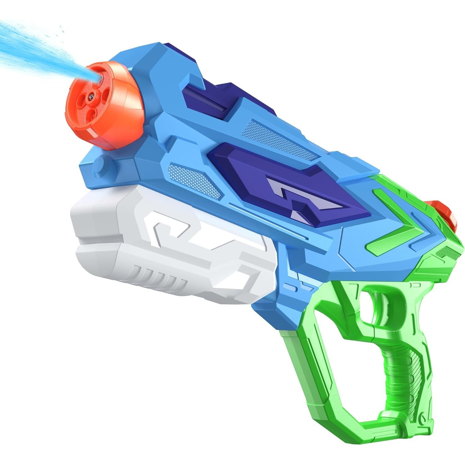 Pistoale cu apa - Pistol cu Apa pentru Copii, Rezervor 900ml, Raza de Actiune 8m, 6ani+, 4 Duze, Verde