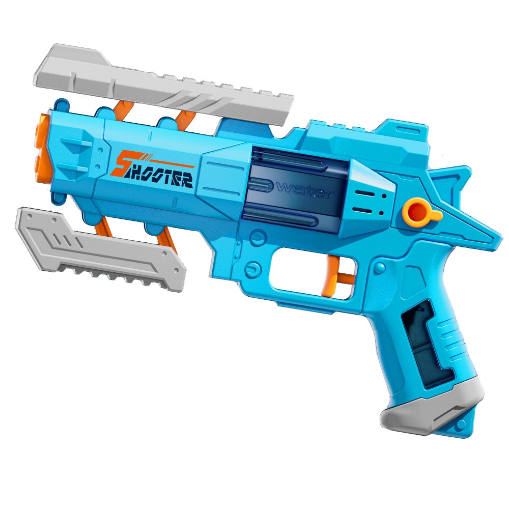 Pistoale cu apa - Pistol Manual cu Apa, Jucarie Pistol cu Apa Sigur Pentru Copii, Design Nou S-Shooter Atractiv, 23 x 14.5 cm, Albastru